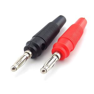 Andere verlichtingsaccessoires Rood en zwart 4 mm soldeerloze stapelbare bananenplug -connectoren voor muzikale luidspreker Video Audio Diy Connectoro