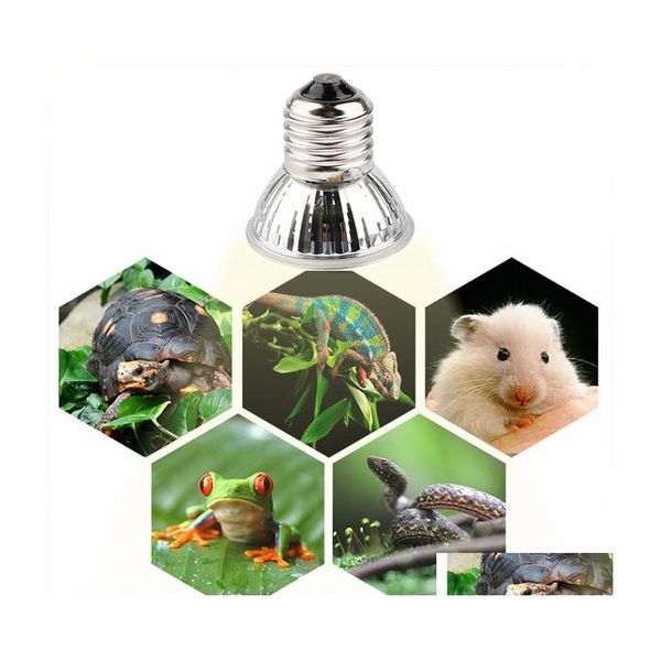 Otras bombillas de iluminación Tubos Brelong 25/50/75W Uvaadduvb 3.0 Lámpara para reptiles Bb Turtle Basking Uv Light Bbs Calefacción Anfibios Lagartos Dhssk