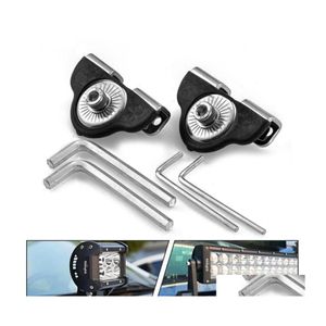 Andere verlichtingssysteemauto motor HUW LED LED LICHT BAR Montagebeugels PILLER LAMP HOLDER KLAMBE CLAMP NO BOOR SUV 4WD Drop Lever Dhiyw