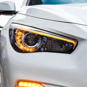 Andere verlichtingssysteem Autolichten voor Infiniti Q50 LED Koplamp Projector LNES 2014-2022 Hoofdlamp Animatie Dynamisch signaal DRL Auto Accesso