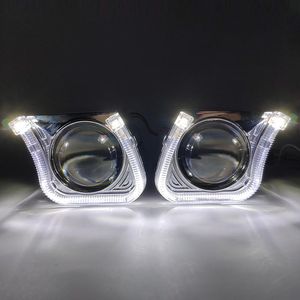 Andere verlichtingssysteem Auto-styling 2,5 inch vierkante u led engel ogen verbergt bi-xenon lens lenzen schurken voor koplampprojector drl h1 h4 h7 ret