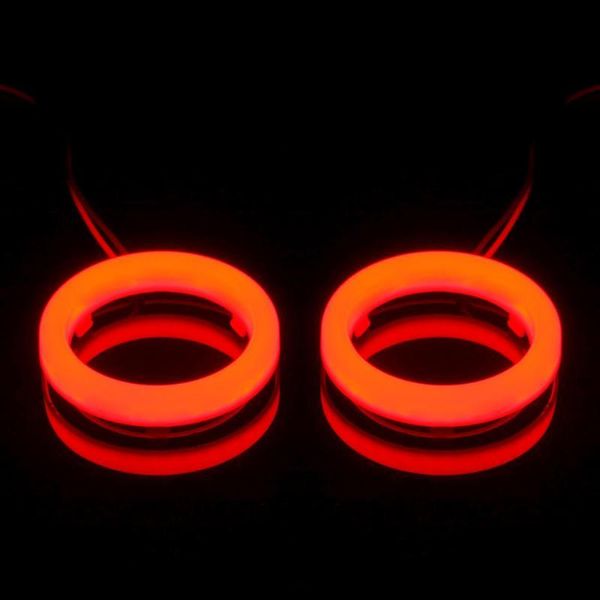 Autre système d'éclairage Pcs Car Angel Eyes LED Phare Antibrouillard DRL Daytime Running Light Auto Halo Ring 12V 60MM-120MM Haute Qualité RedOthe