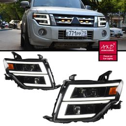 Andere verlichtingssysteem PCS Autolichten Auto -onderdelen voor Pajero V93 V95 V97 V97 Hoofdlampen LED Koplamp Dubbele projector Faceliftother