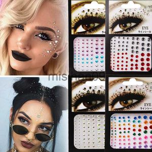 Otro maquillaje 3D Rhinestone Glitter Eyes Stickers DIY Diamond Party Jewelry Herramienta de maquillaje Temporal Face Tattoos Pearl Eyes Festival Accesorios J230718