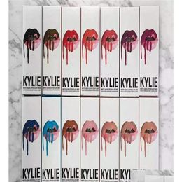 Autre maquillage 5 couleurs Kylie Jenner Rouge à lèvres Lipgloss Lipliner Lipkit Veetine Liquid Matte Kits Veet Maquillage Liner Crayon Keyshadow Beau Dhcws
