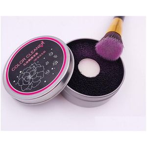 Otro Maquillaje Cepillo Limpieza Lavado Artefacto Seco Esponja Cambio de color Limpiador Estera Lavado Cojín de mano Sucker Scrubber Board Cosmetics Clean Dhq5O