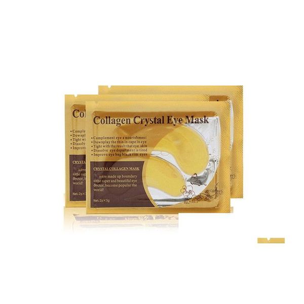 Autre maquillage Collagène Gold Crystal Mask Anti Dark Circles Care Patches Hydrating Face Cream 50 Pairs Drop Livrot Health Beauty Dhxb9
