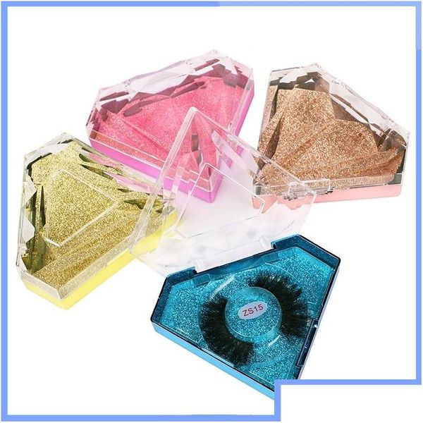 Autres maquillage Diamond Lashes Boîtes d'emballage en gros Faux Cils Boîte Cils Faux Cils Lash Strip Vide Case Drop Livraison Heal Dhv1M