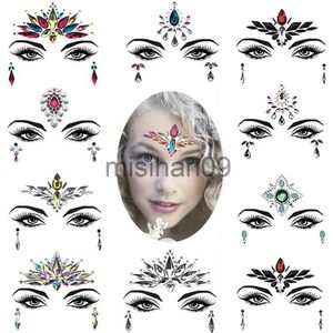 Autre Maquillage Mode Sourcils Visage Body Art Adhésif Cristal Paillettes Bijoux Festival Fête DIY Autocollants De Tatouage Des Yeux Night Club Maquillage Du Visage J230718