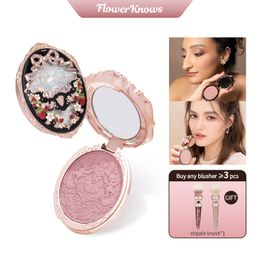 Otro maquillaje Flower Knows Strawberry Rococo Series Embossed Blush 5g Powder 230303