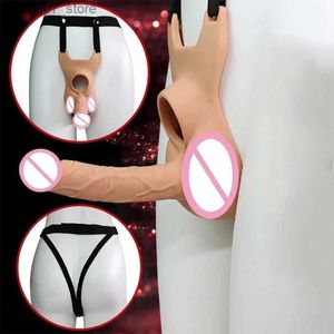 Otros artículos de masaje 10 frecuencia doble penetración anal plug pene falso butt plug vibrador pene tapón vaginal en cinturón para hombre juguete sexual para adultos Q240329