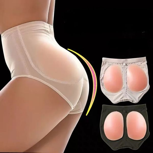 Autres articles de massage 2PS Femmes Butt Lifter Silicone Rembourré Contrôle Culotte Hip Enhancer Sous-Vêtements Faux Fesses Slip Gratuit 231110