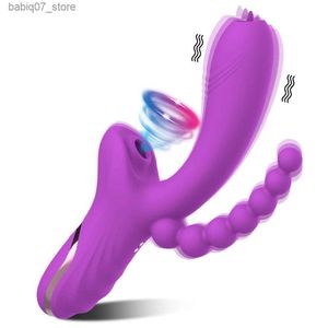 Andere massageartikelen 3-in-1 clitoriszuignap vibrator vrouwelijke clitoriszuignap vacuümstimulator nep-penis seksspeeltje volwassen 18 Q240329