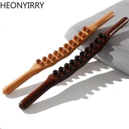 Andere massage -items 820 kralen Rolling Pin Universele Back Needle Massage Peonder Beech Wood Scraping Stick Point Treatment Guasha Relax Therapy Tool 230310