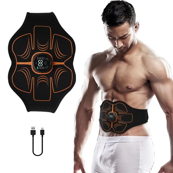 Otros artículos de masaje Abs Trainer Belt EMS Estimulador muscular abdominal Cinturones tonificantes eléctricos USB Cintura Vientre Pérdida de peso Gimnasio en casa Fitness Masajeador 230831