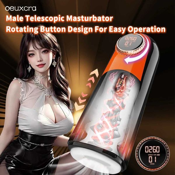 Otros artículos de masaje Chupación automática Masturbador masculino Pantalla LCD Máquina de masturbación Mamada Vaginatoy Vibrador Juguetes sexuales para hombres Adultos Productos Q231104