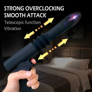 Andere massageartikelen Automatische Telesic-dildo-vibrator Sexmachine voor vrouwen Mannen G-spot Anale kutje Masturbatie Sex Gun-dildo-stimulator Volwassen speelgoed Q231104