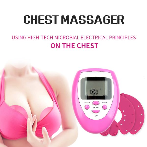 Otros artículos de masaje Masajeador de senos con montaje en el pecho Máquina electrónica para mujeres Alivio del dolor muscular Cuidado de la salud más firme Instrumento de masaje de senos Tens para mujeres 230918