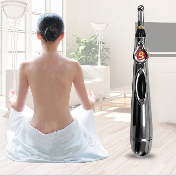 Autres articles de massage Point d'acupuncture électrique Stylo de massage Soulagement de la douleur Thérapie au laser Électronique Meridian Energy Pen Corps Tête Dos Cou Jambe Masseur 230718