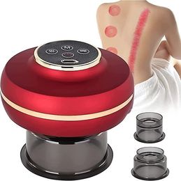 Andere massageartikelen Elektrische cuppingset Warmtetrillingstherapie 3 in 1 Oplaadbare cellulitis Slimme vacuümmassagemachine 230907