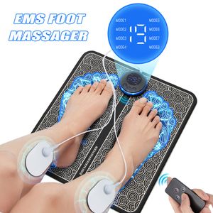 Andere massage -items Elektrische voet Massager EMS Muscle Stimulatiekussen 8 Modi 19 Niveaus van sterkte lichtgewicht vouwaflichting Druk 230815