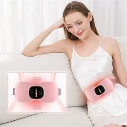 Andere massageartikelen Elektrische menstruatiekramp Stimulator Vibrator Verwarmingsriem voor verlichting van de menstruatie Pijn Taille Maagopwarming Vrouwen Cadeau Oplaadbaar 230712