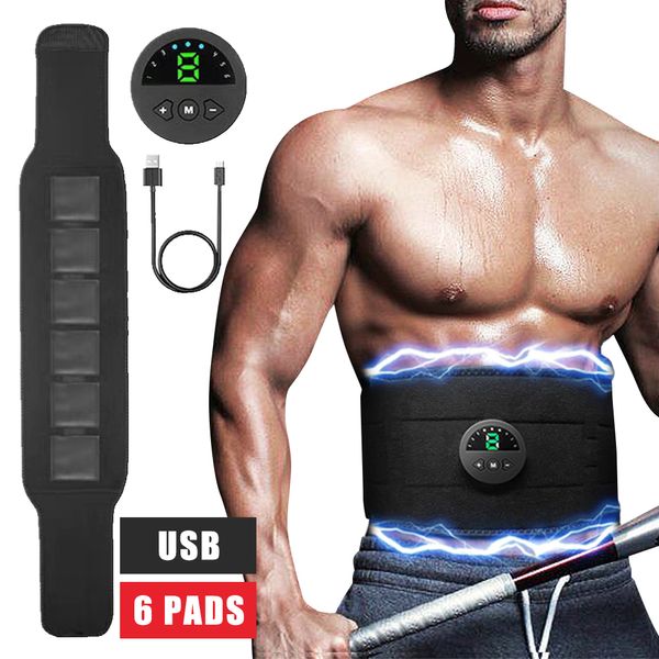 Autres articles de massage EMS Ceinture amincissante électrique pour le corps abdominal Stimulateur musculaire intelligent de l'abdomen Masseur amincissant Fitness Perdre du poids Brûler les graisses Unisexe 230419