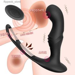 Autres articles de massage Massage de la prostate masculine Vibromasseur anal à distance 10 vitesses Retarder l'éjaculation Anneau Testicule Stimuler l'anus Plug Butt Adult Sex Toys 18+ Q231104
