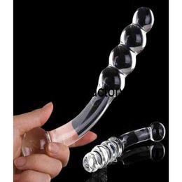 Otros artículos de masaje Mas Crystal Glass Consolador Beads Butt Plug Anal Gspot Falso Pene Masr Masturbación Adt Juguetes para mujeres 4779215 Drop Del DH61J