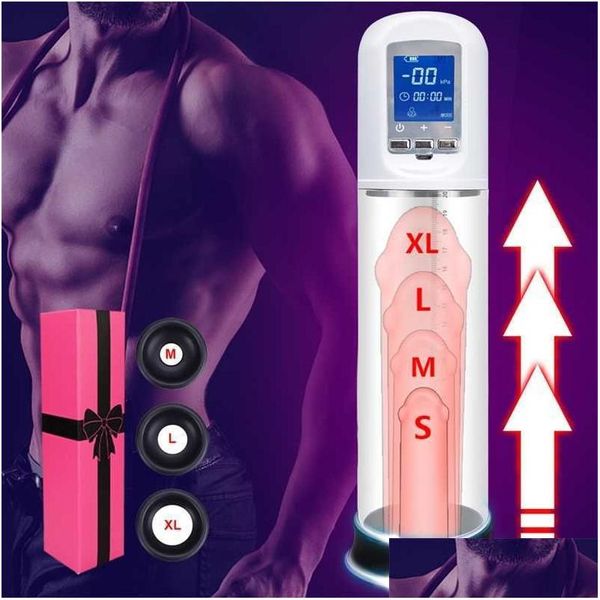 Otros artículos de masaje Masr Toys Bomba de vacío de pene masculino Matic Extensor de agrandamiento de pene para hombres Enhancer Adts Cock Sexoshop Drop Deli DHZQX