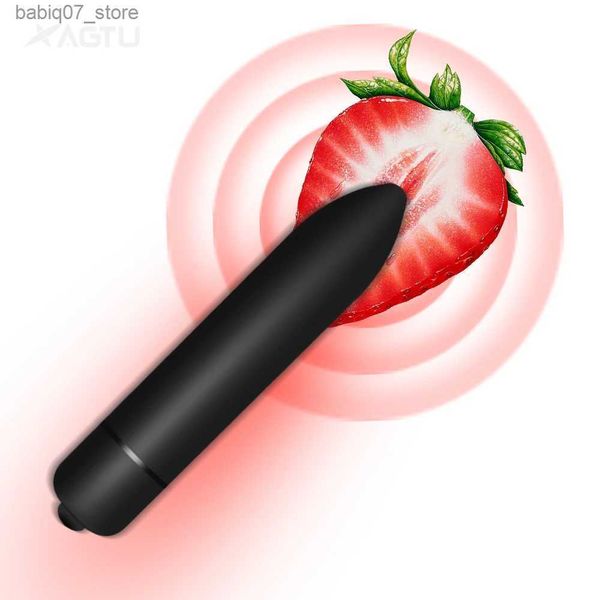 Otros artículos de masaje Mini Bullet Vibrador de 10 velocidades Punto G Vibrador estimulador vaginal y del clítoris Pseudopenis femenino Juguete sexual para adultos Q240329