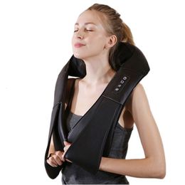Weitere Massageartikel Nacken- und Rückenmassagegerät mit wohltuender Wärme, elektrisches Tiefengewebe-3D-Knetmassagekissen für Schulterbeine, Heimbüro, Autonutzung 230617