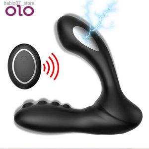 Otros artículos de masaje OLO anal consolador vibrador anal buttock plug estimulador descarga eléctrica masajeador de próstata juguete sexual de 8 velocidades Q240329