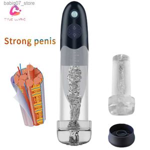 Andere massageartikelen Penispomp Penis Dikke Penis Exerciser Seksspeeltjes Elektrisch seksspeeltje voor mannen Lulmassageproducten Haan voor heren Elastisch speelgoedset Q240329