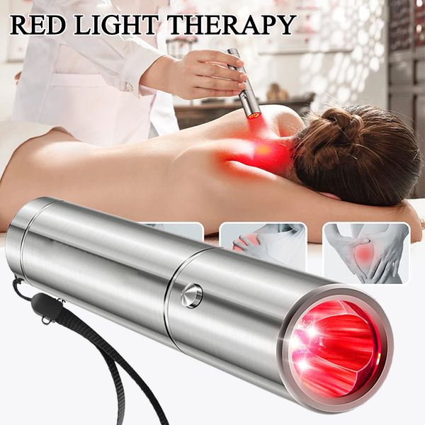 Otros artículos de masaje Mini Terapia Dispositivo Pen LED Terapia de luz roja 5 Longitud de onda cerca de la lámpara infrarroja Fisioterapia Torch 230815