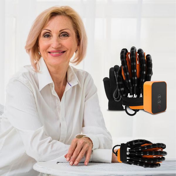 Otros artículos de masaje Entrenamiento manual portátil Hemiplejia Rehabilitación de dedos Entrenador Terapia Función Ejercicio Robot Guantes Tirantes Soportes Hueso 230626