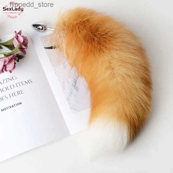 Otros artículos de masaje Tapón anal separable Real Fox Tail Cosplay Butt Plug Anal Sex Tail Productos para adultos Juguetes sexuales anales para mujeres Parejas Hombres Sexy Shop Q231104