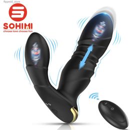 Andere massageartikelen Sohimi 8 Thrusting Vibrerende modi Anale vibrator Prostaatstimulator Massager App-bediening Dildo Anale buttplug Volwassen koppels Q231104