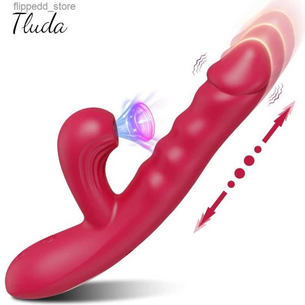 Otros artículos de masaje Empuje Clítoris Chupando Vibrador para mujeres Clítoris Sucker Estimulador de clítoris Potente Punto G Consolador Juguetes sexuales Mujer Adultos Productos Q231104