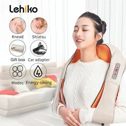 Andere massageartikelen U-vorm Elektrisch Shiatsu Rug-nek Schouder Lichaamsmassageapparaat Infrarood Verwarmd 4D Kneden CarHome Massage Sjaalapparaat 231017