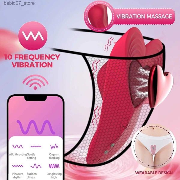 Otros artículos de masaje Ropa interior portátil Vibrador Fuerte Aplicación de clip magnético Control remoto Mariposa Clinton Vibración Juguete sexual para adultos Q240329