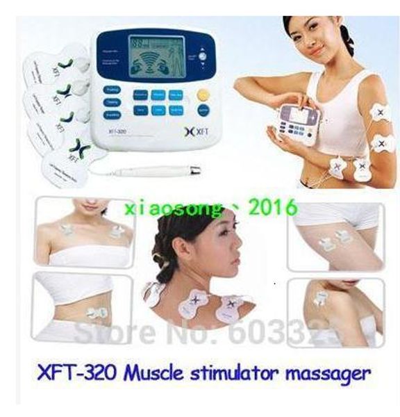 Autres articles de massage XFT320 Soins de santé Corps Masseur de pieds Double Tens Machine Thérapie électrique numérique Acupuncture Massageador Stimulateur Dispositif 230826