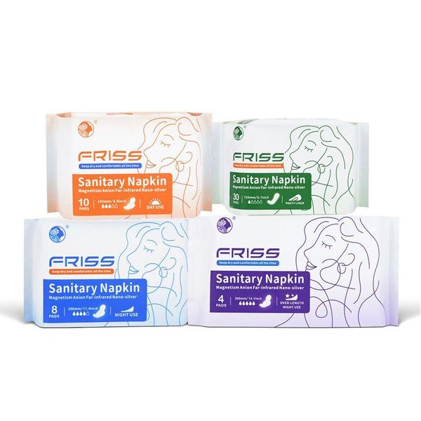 Otros suministros de maternidad 4 paquete/52pcs FRISS Simpurina sanitaria Maxi Día nocturna Use posparto de período menstrual Anión Pads Femenino Drop de Otfet