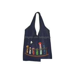 Andere zwangerschapsbenodigdheden Kawaii Gedrukte Beakers Laboratoriumtechnologie Winkel Tote Tassen draagbare Shoder Shopper Science Chemistry Handb DH4GI