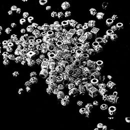 Otros mezclados alrededor de 180 unids Tibetan Sier Antique Loose Bead Spacer Beads Conectores DIY Joyería Haciendo Hallazgos Enteros Drop208x Drop Deli Dhzjx