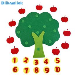Autre Montessori Toy Teaching Aids Apple Tree Mathematics Game Game Kindergarten DIY TEAVING ENFANTS Éducation et apprentissage