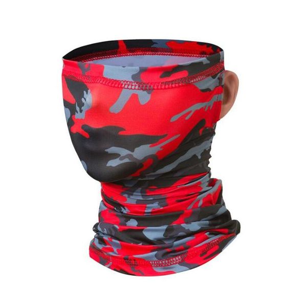 Autres accessoires de moto Paysage Peinture Masque d'écharpe d'extérieur Hommes et femmes Équitation en plein air Respirant Magic Ice Soie Foulard Dhy5N