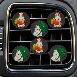 Andere motorfietsaccessoires White konijn Cartoon auto lucht ventilatieclip uitlaat per clips decoratieve verfersnelconditioner voor kantoorhuis otbwq