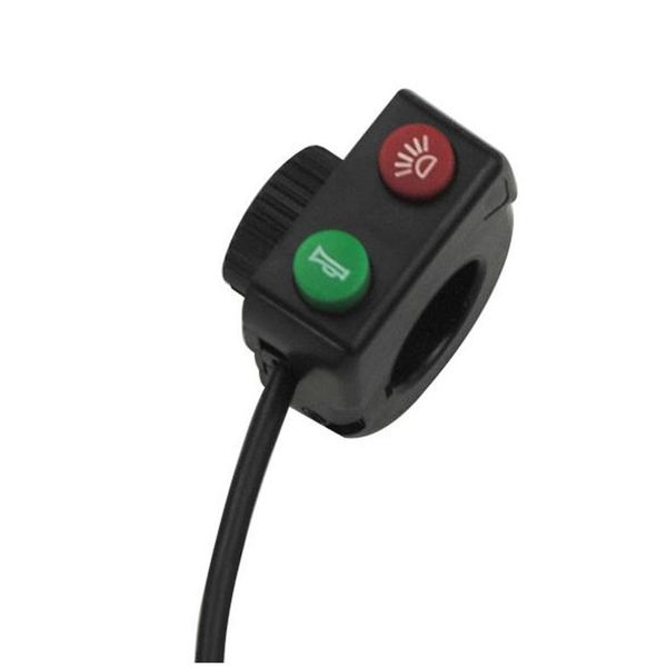 Autres pièces de moto partie bouton-poussoir interrupteur de lumière phare sur klaxon installation facile accessoires de signal LED pour moteur bikecycle D Dhles