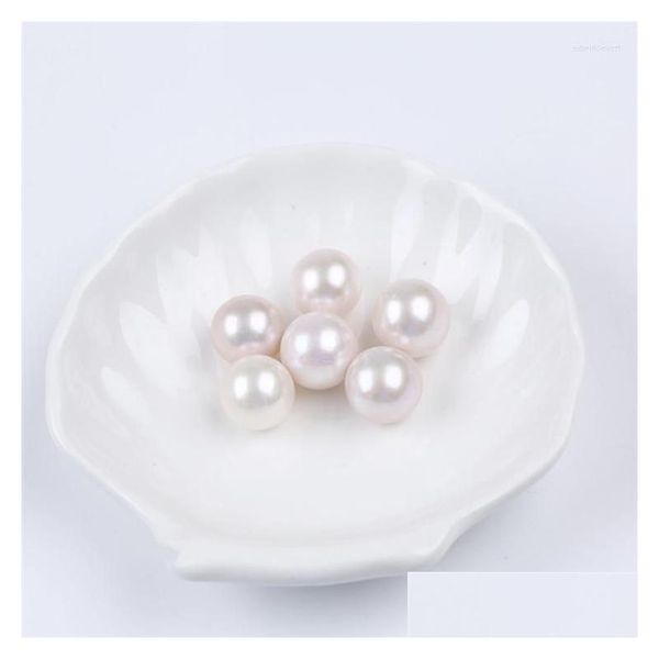 Autres perles rondes Edison naturelles blanches de 13 à 14 mm, sans trou pour la fabrication de bijoux, Edwi22, livraison directe Dhd9O